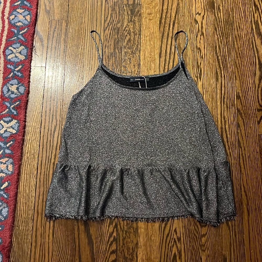 Glitter Peplum Tank